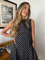 Sofie the Label Khloe Washed Black Polka Dot Tank Top