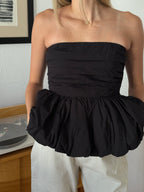 Sofie the Label Elsie Black Peplum Sleeveless Top