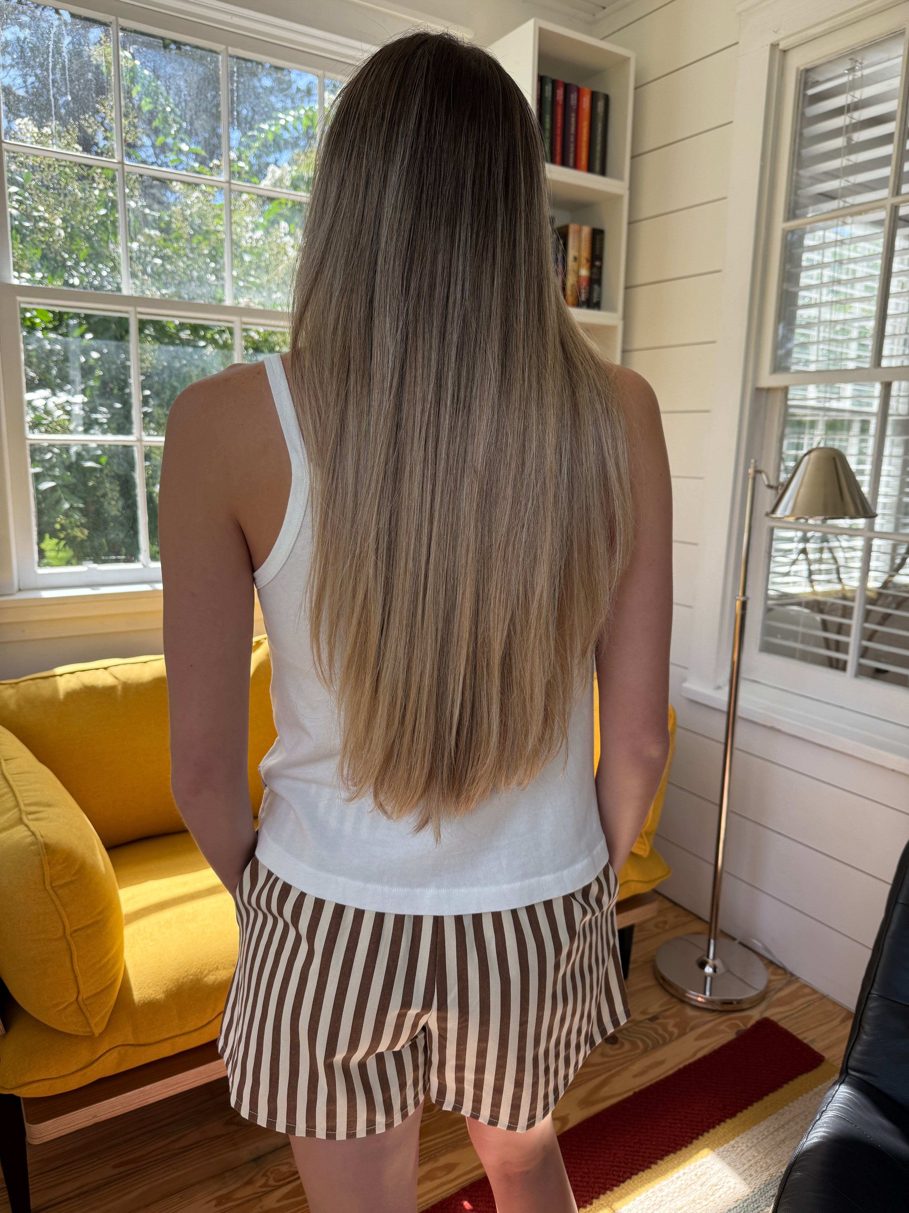 Things Between Marren Brown Striped Cotton Boxer Shorts