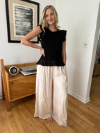 Lucy Paris Bea Light Blush Wide Leg Relaxed Pants