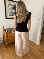 Lucy Paris Bea Light Blush Wide Leg Relaxed Pants