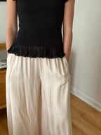 Lucy Paris Bea Light Blush Wide Leg Relaxed Pants