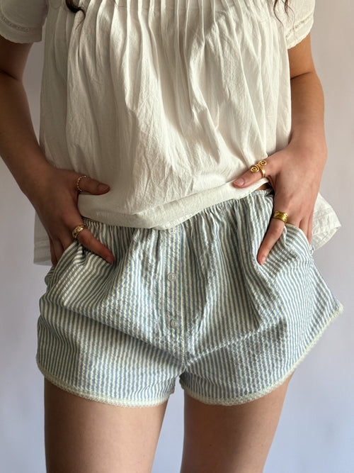 Bailey Rose Lily Blue Stripe Boxer Shorts