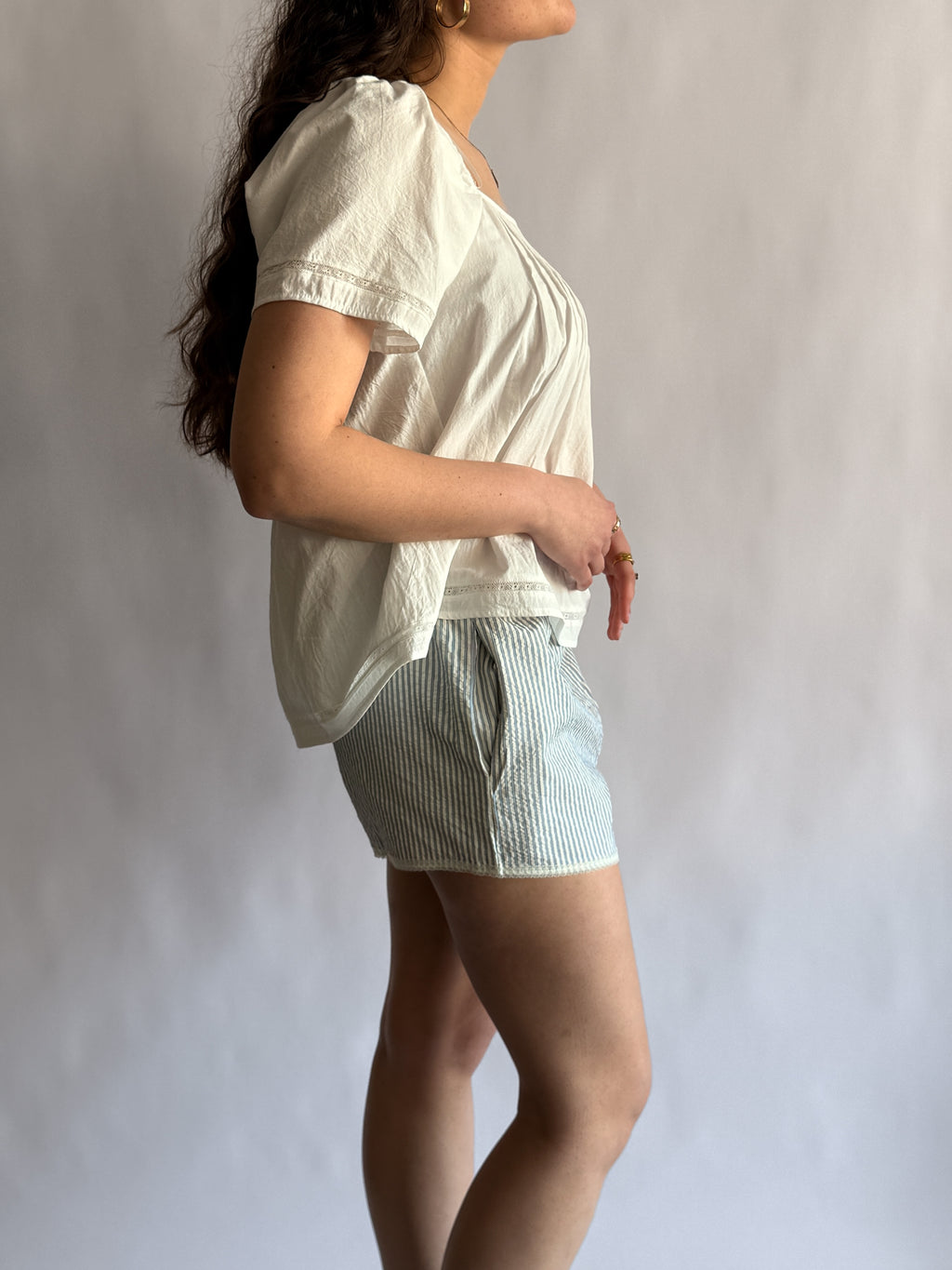 Bailey Rose Lily Blue Stripe Boxer Shorts