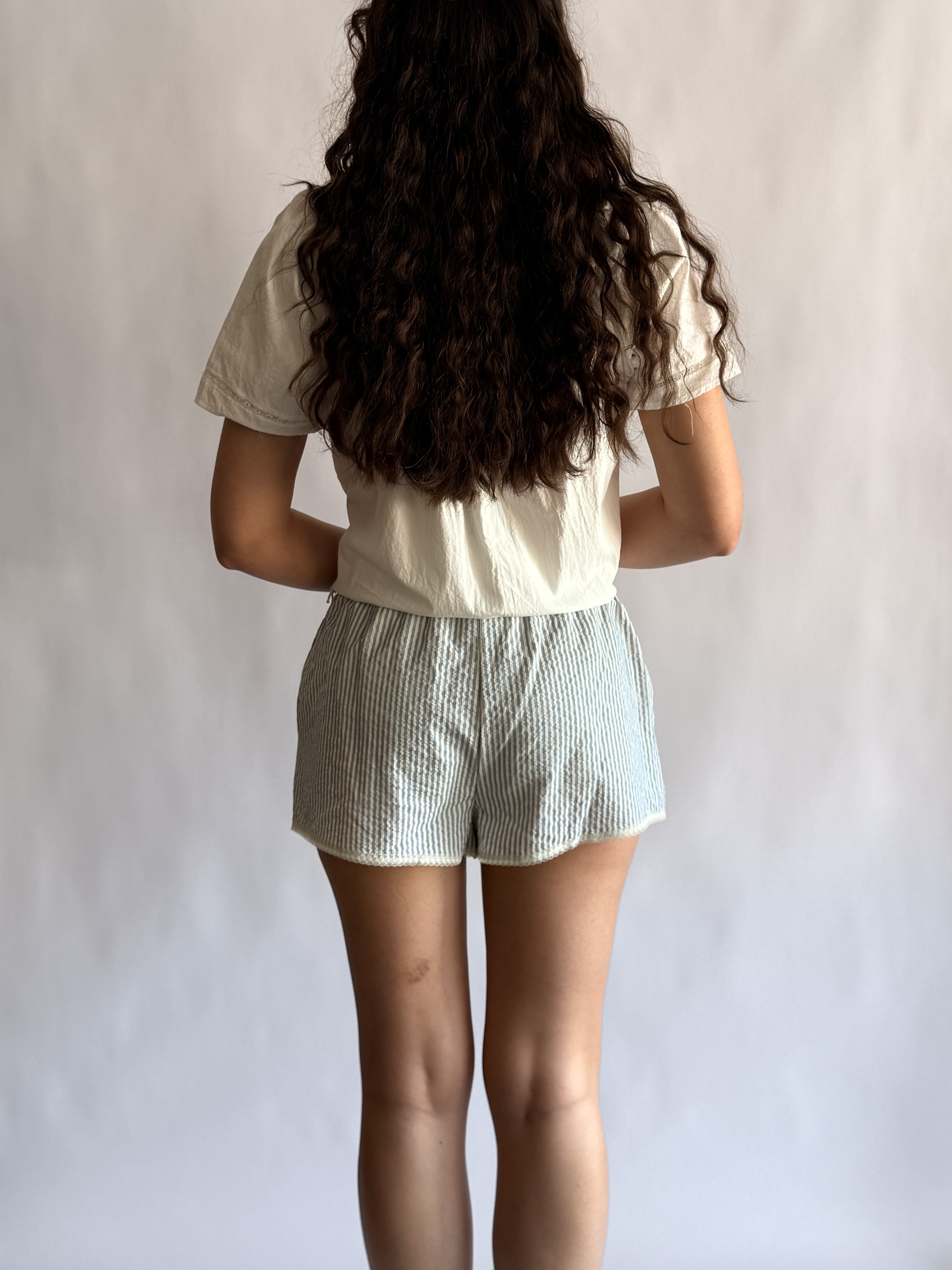 Bailey Rose Lily Blue Stripe Boxer Shorts