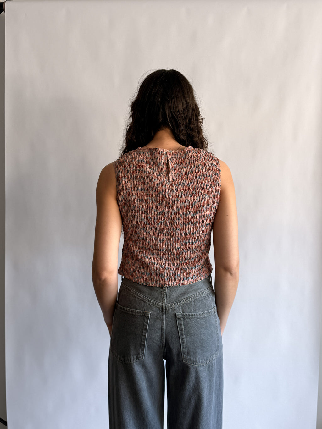 Miou Muse Luna Multicolor Shirred Tank Top