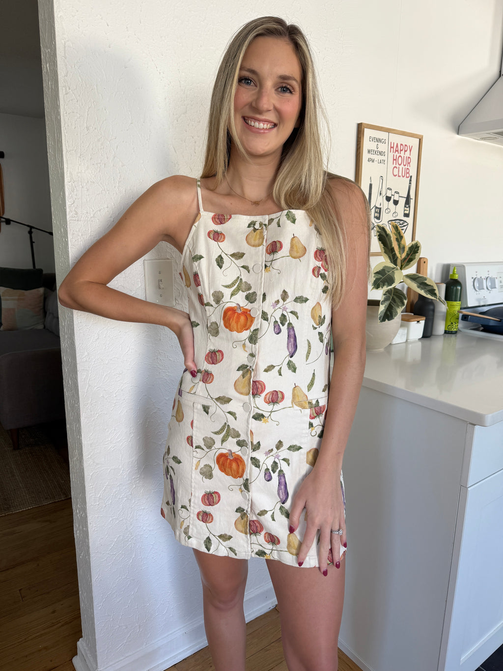 Bailey Rose Opal Fall Harvest Buttoned Midi Dress