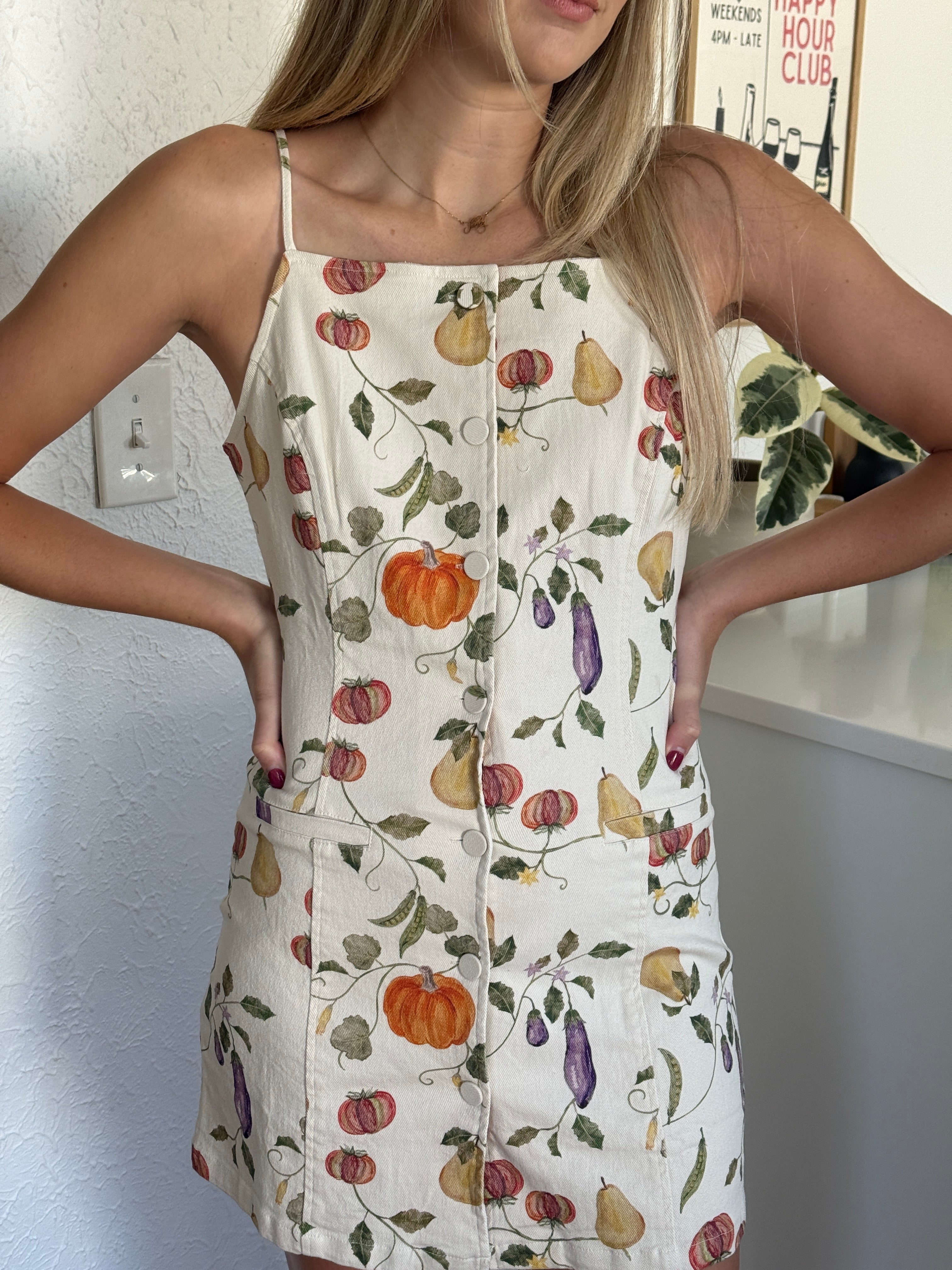 Bailey Rose Opal Fall Harvest Buttoned Midi Dress