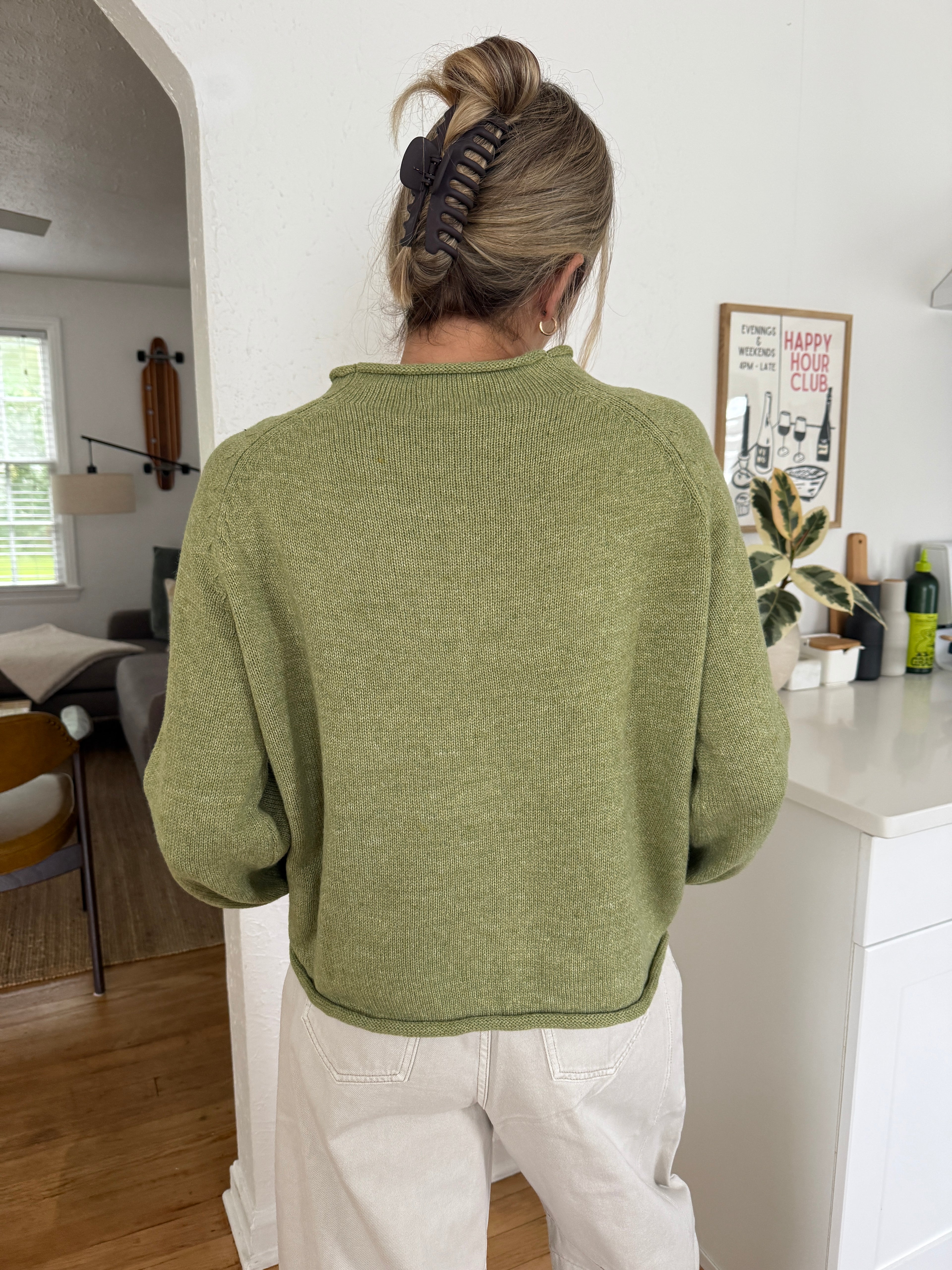 Things Between Poppy Sardine Green Knit Oversized Sweater
