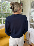Things Between Toby Buttoned Cardigan Top (Navy)