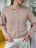 Things Between Toby Buttoned Cardigan Top (Beige)