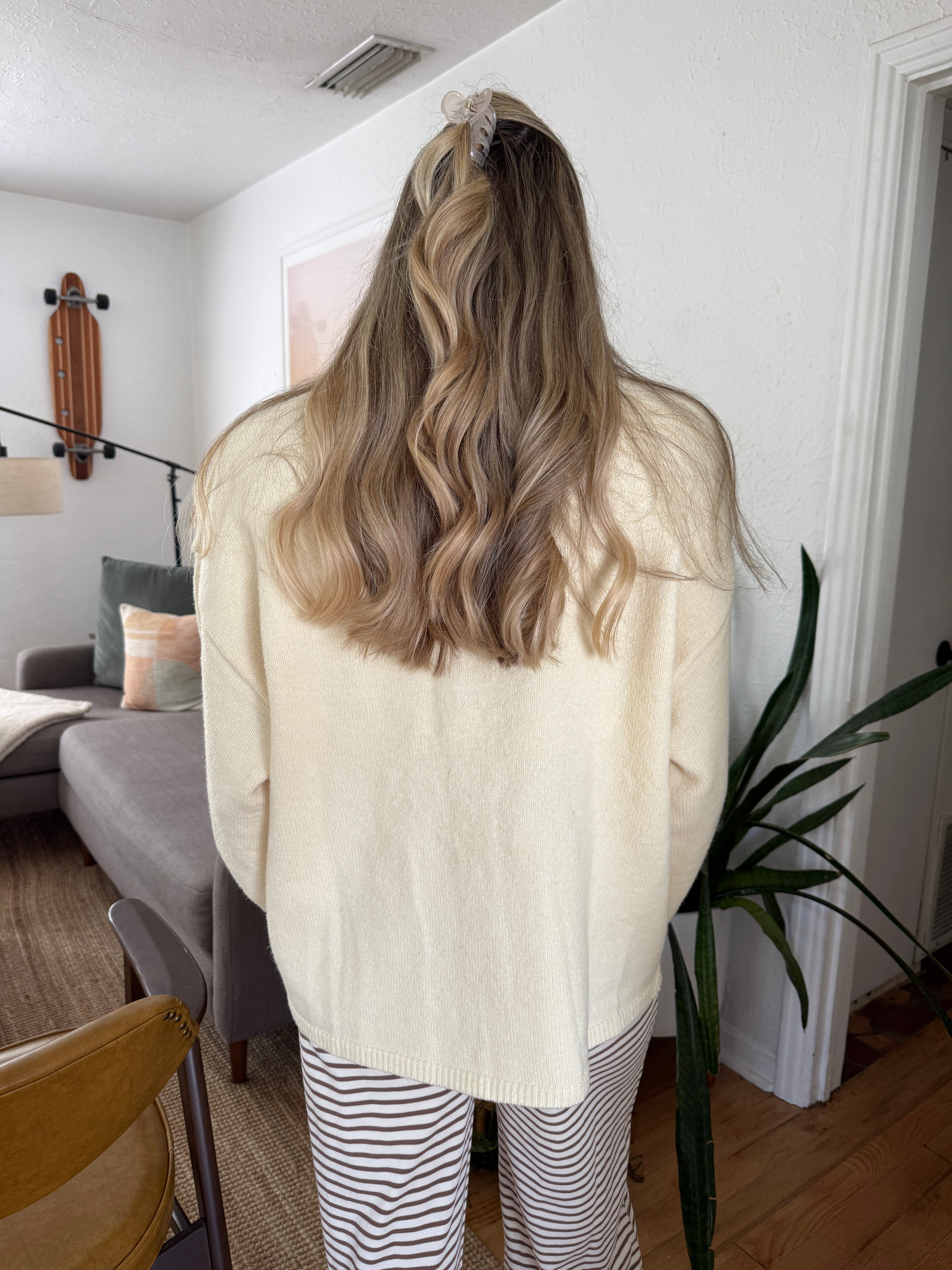 Things Between Ryan Oversized Button Knit Cardigan (Butter)