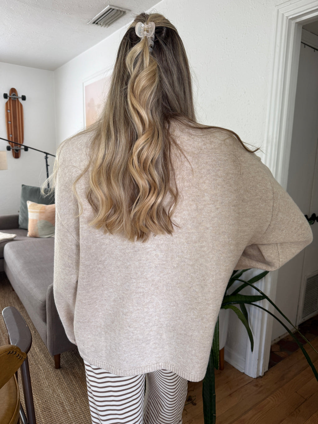 Things Between Ryan Oversized Button Knit Cardigan (Cream)