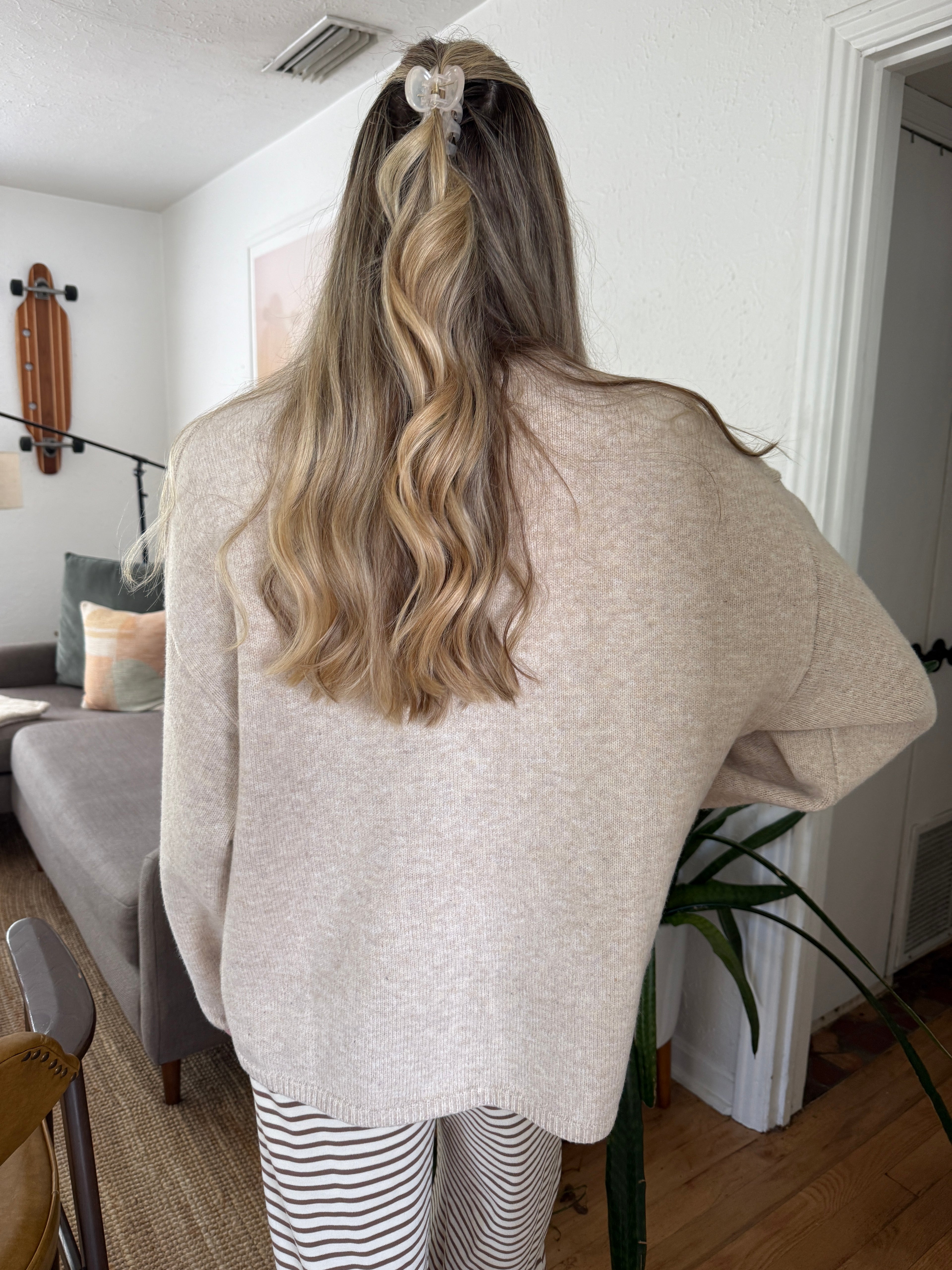 Things Between Ryan Oversized Button Knit Cardigan (Cream)