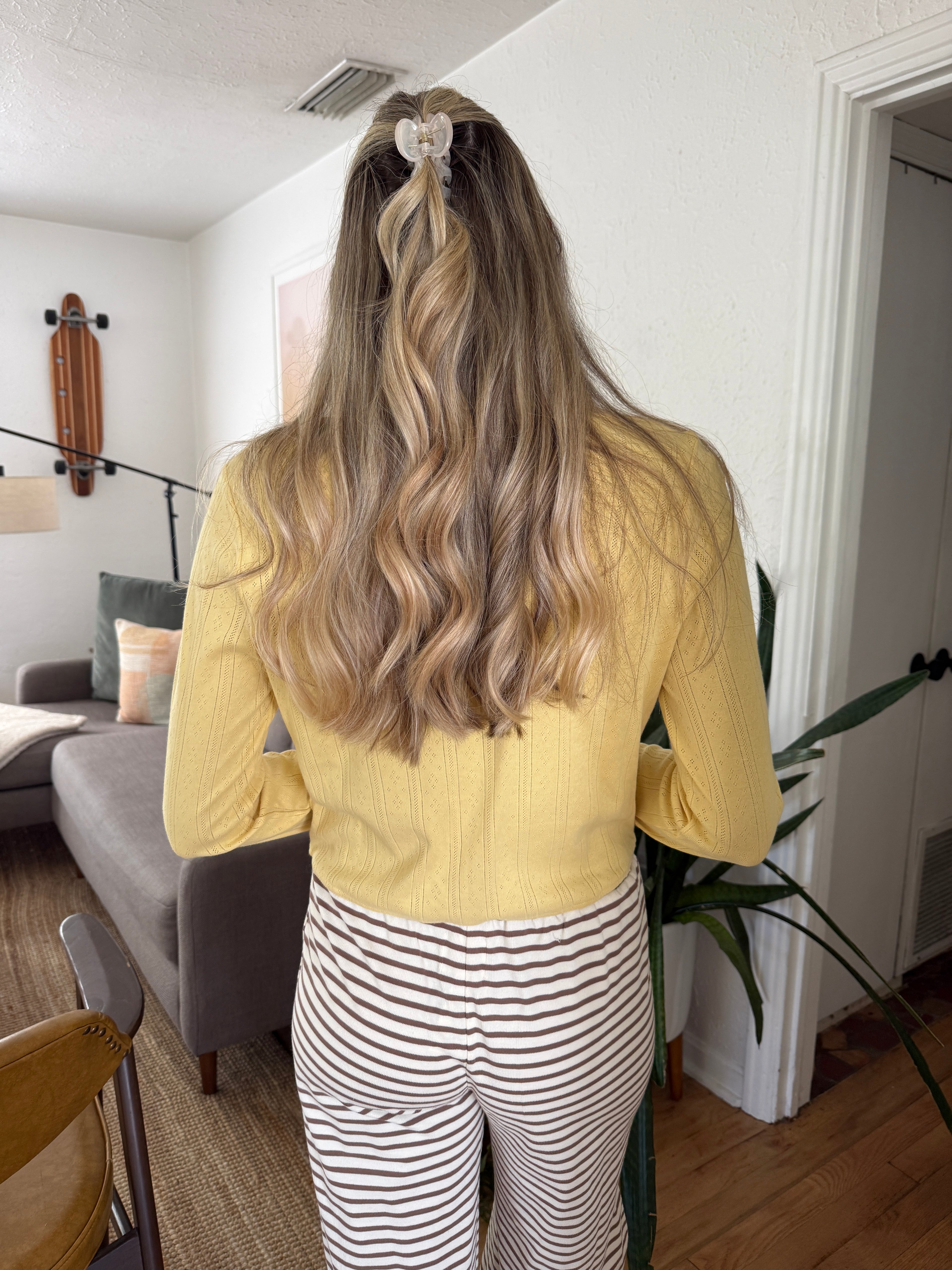 Things Between Rory Pointelle Knit Cardigan (Butter)