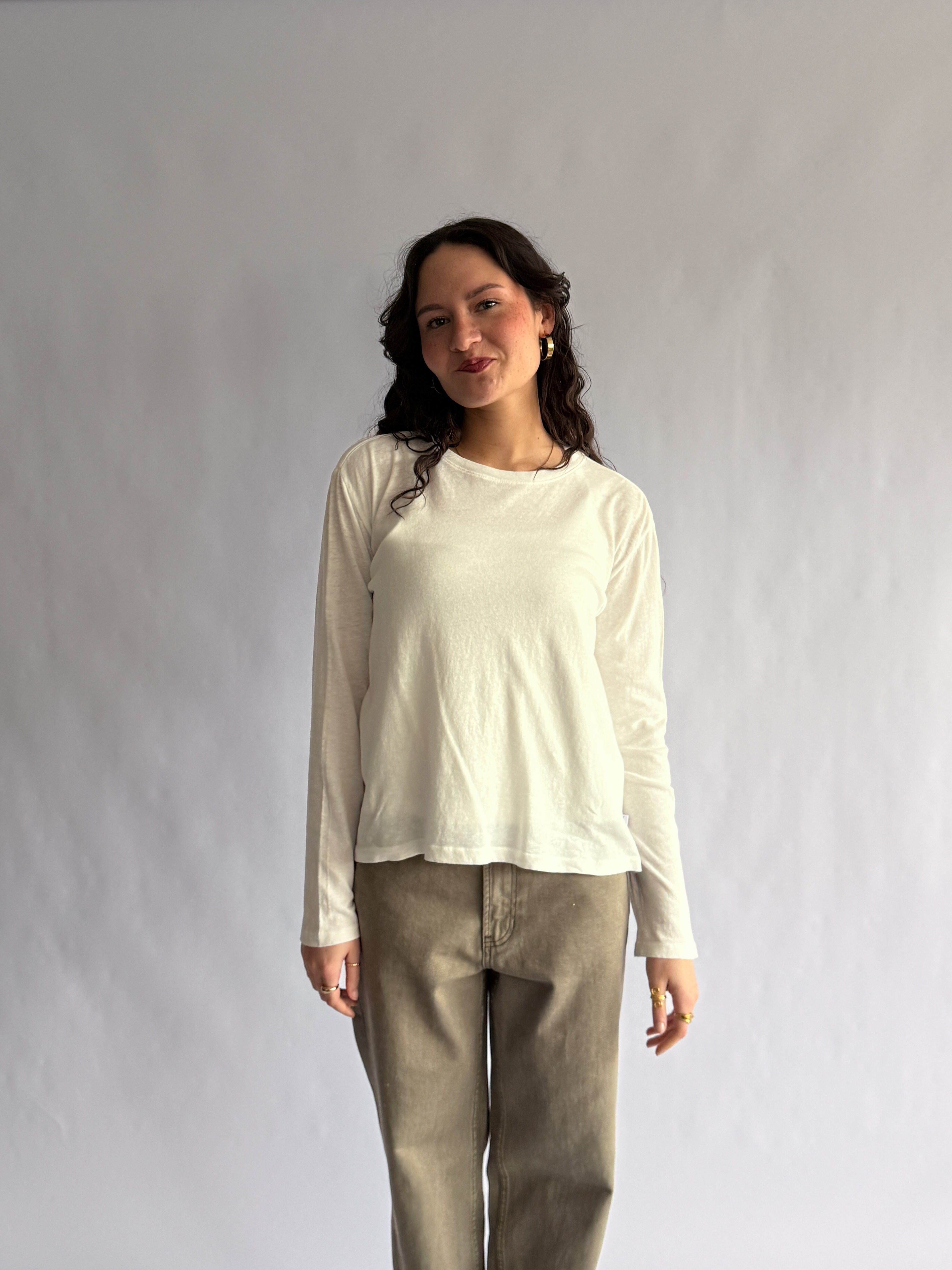 Le Bon Shoppe Foundation Long Sleeve Tee (Vintage White)