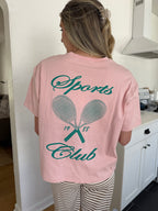 Miou Muse Rebecca Pink Sports Club Boxy T-Shirt