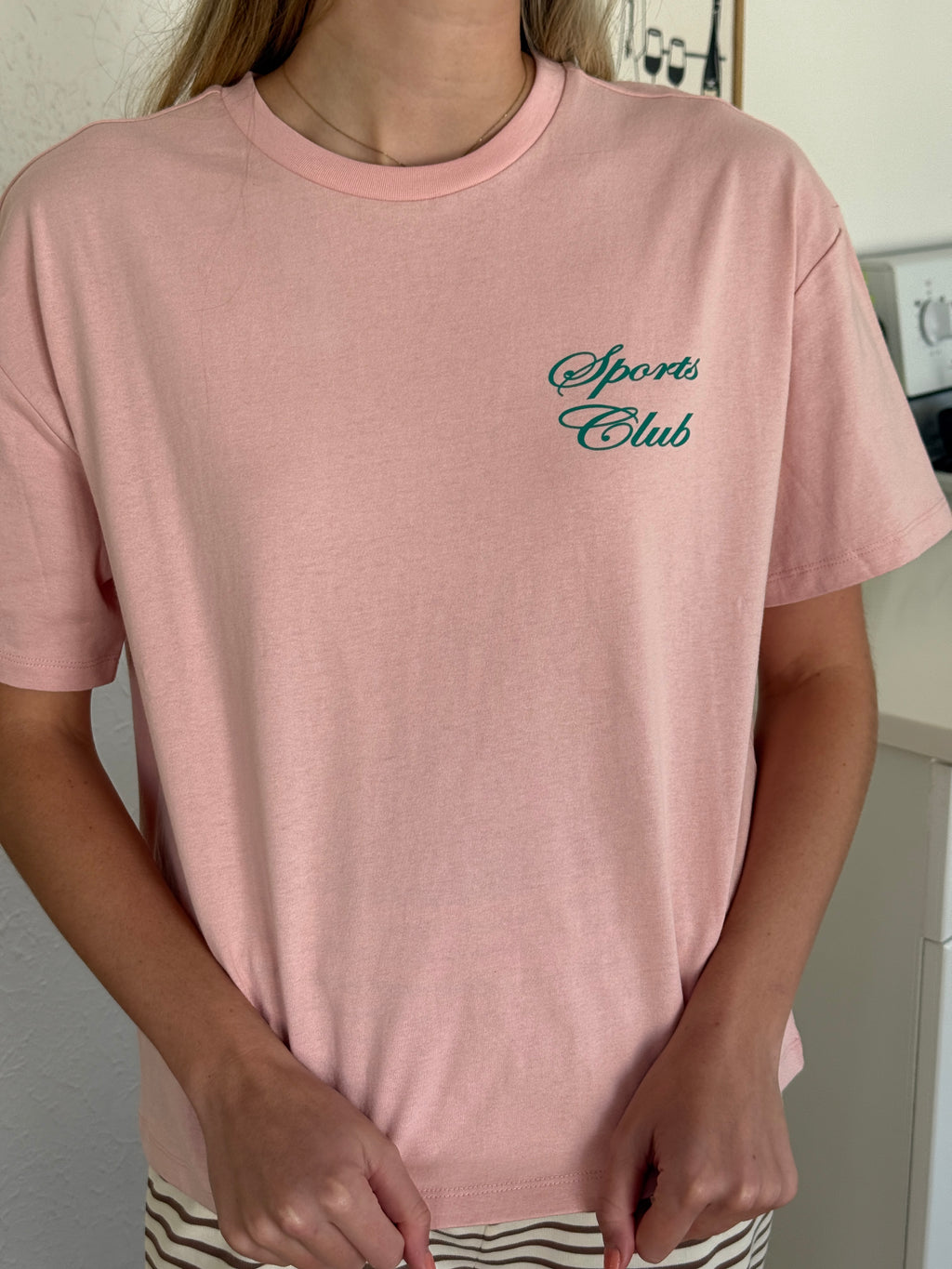 Miou Muse Rebecca Pink Sports Club Boxy T-Shirt