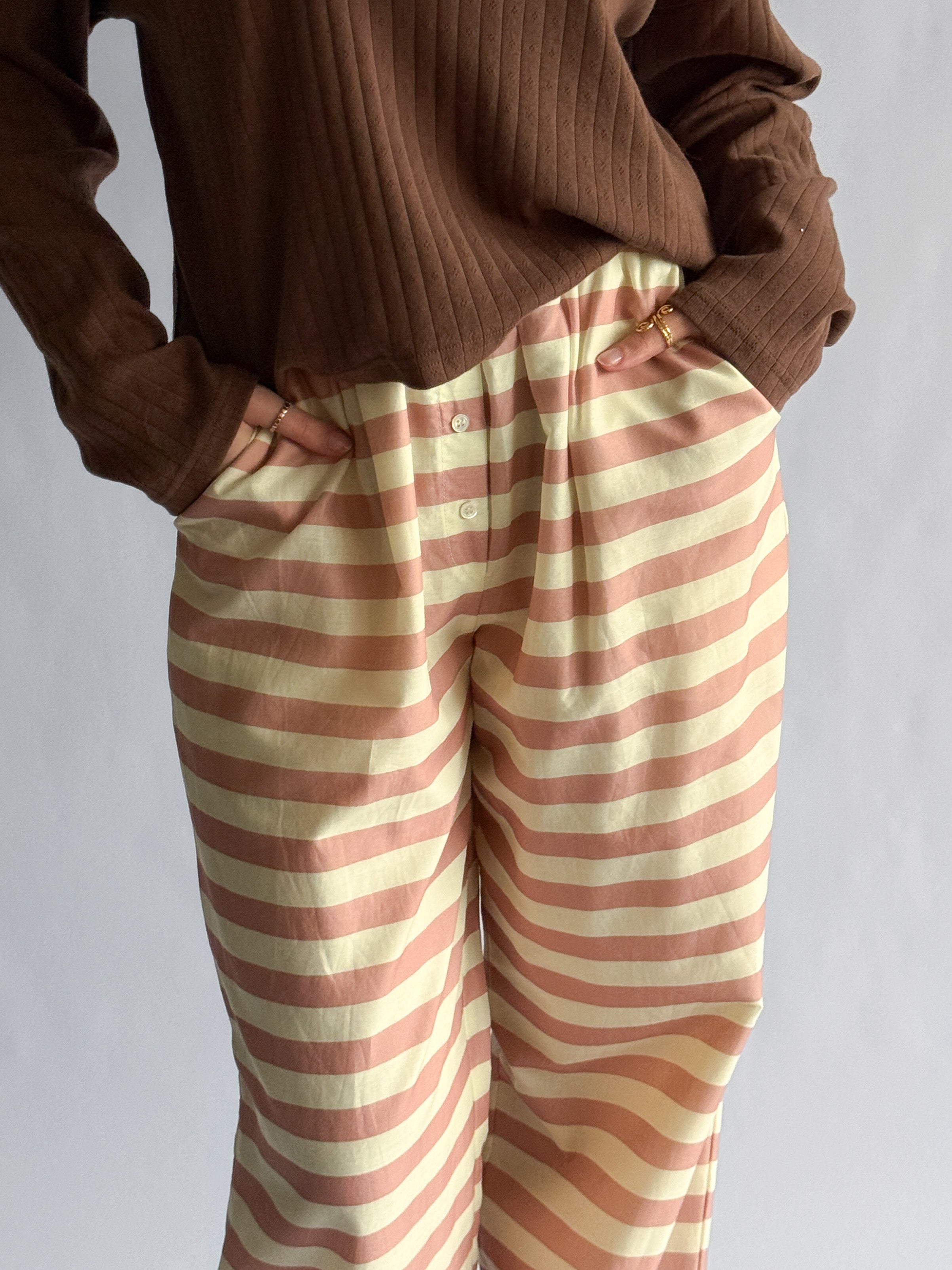 Sofie the Label Leslie Pink Stripe PJ Pants