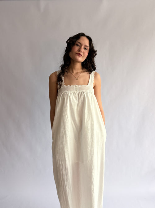 Things Between Lennon White Eyelet Tunic Maxi Dress