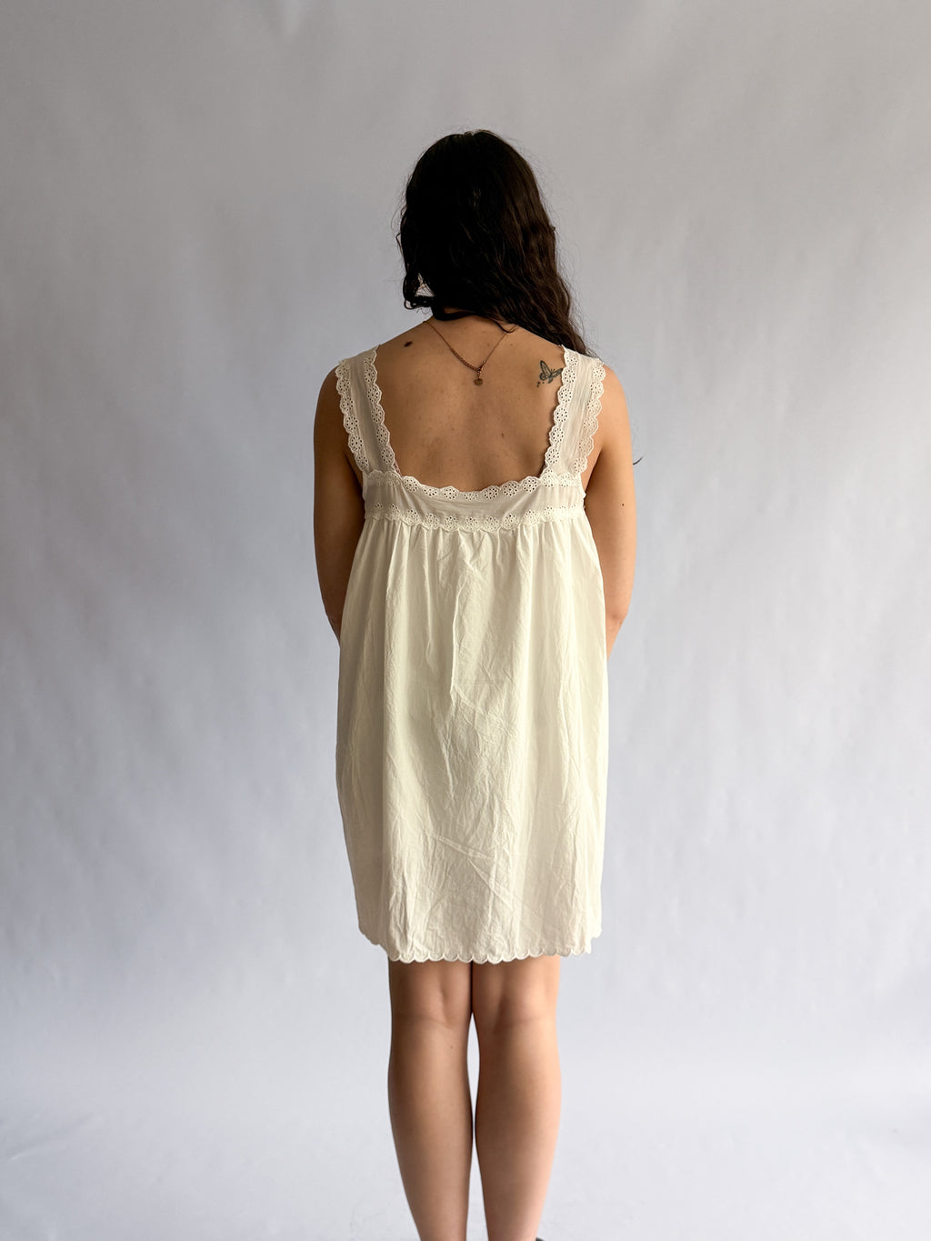 Things Between Lennon White Eyelet Tunic Mini Dress