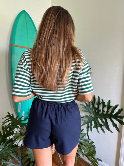 Things Between Banks Cotton Embroidered Boxer Shorts (Navy)