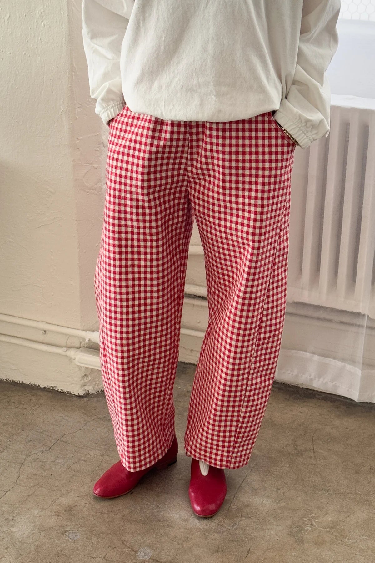 Le Bon Shoppe Gingham Arc Pants (Red)