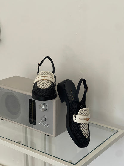 Chinese Laundry Loafer Slingback Heels
