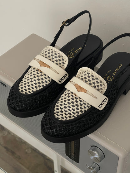 Chinese Laundry Loafer Slingback Heels