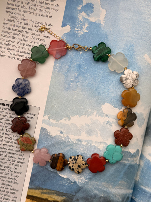 Jenni Multi Colored Clover Beaded Necklace