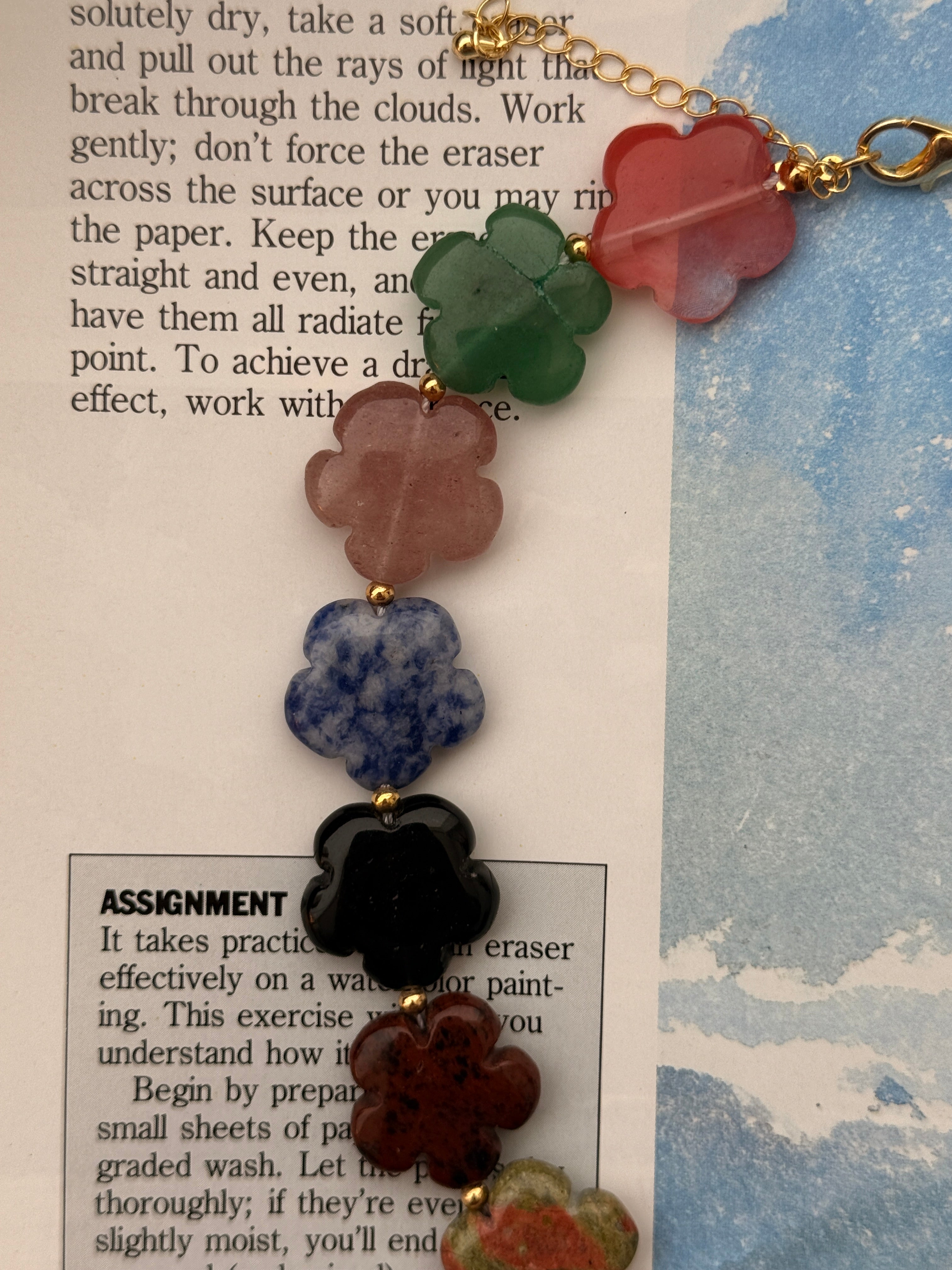 Jenni Multi Colored Clover Beaded Necklace