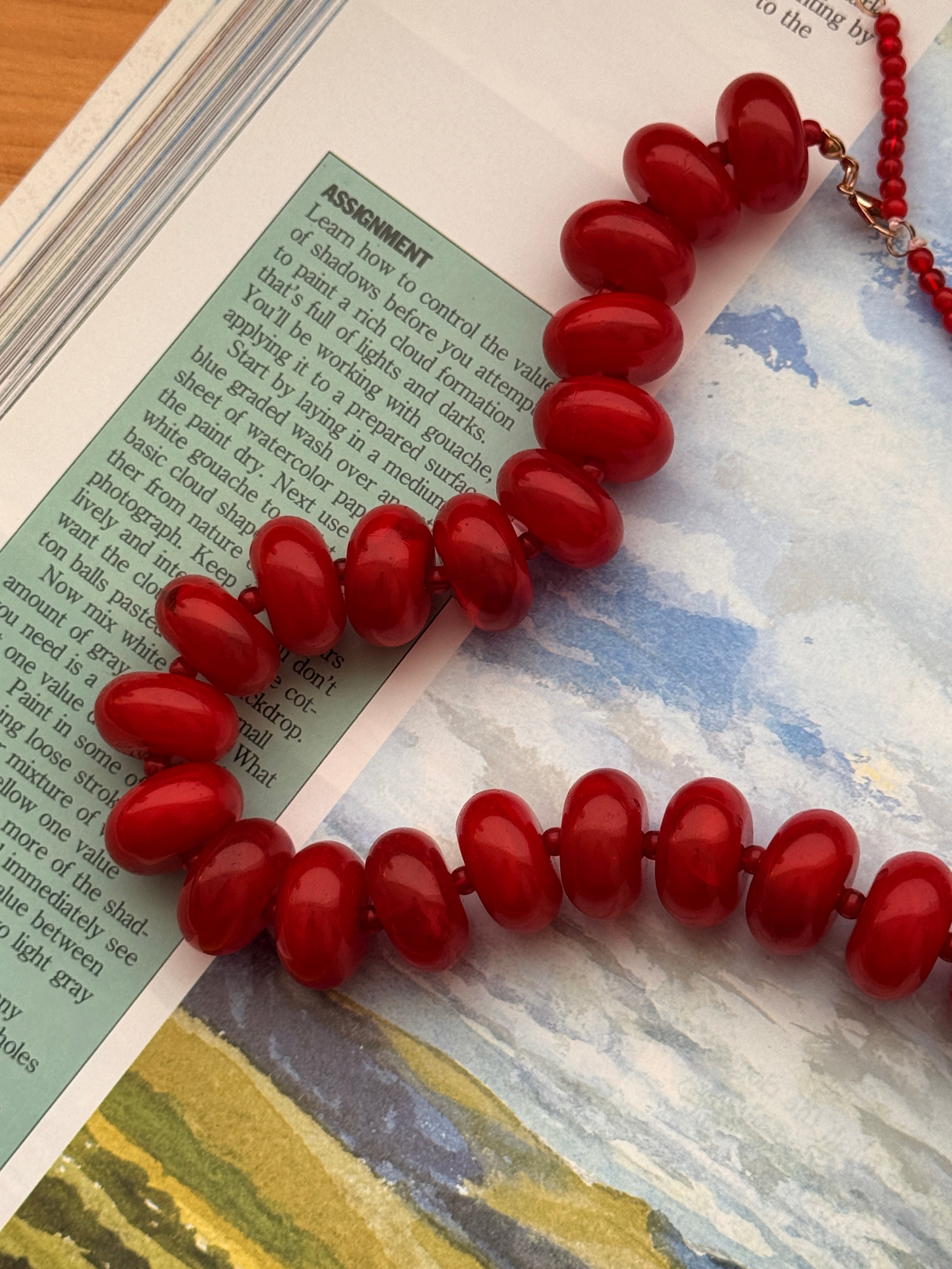 Bailey Chunky Beaded Necklace (Four Colors)