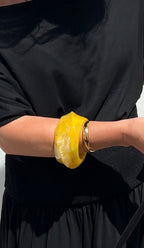Yellow Acetate Bangle Bracelet
