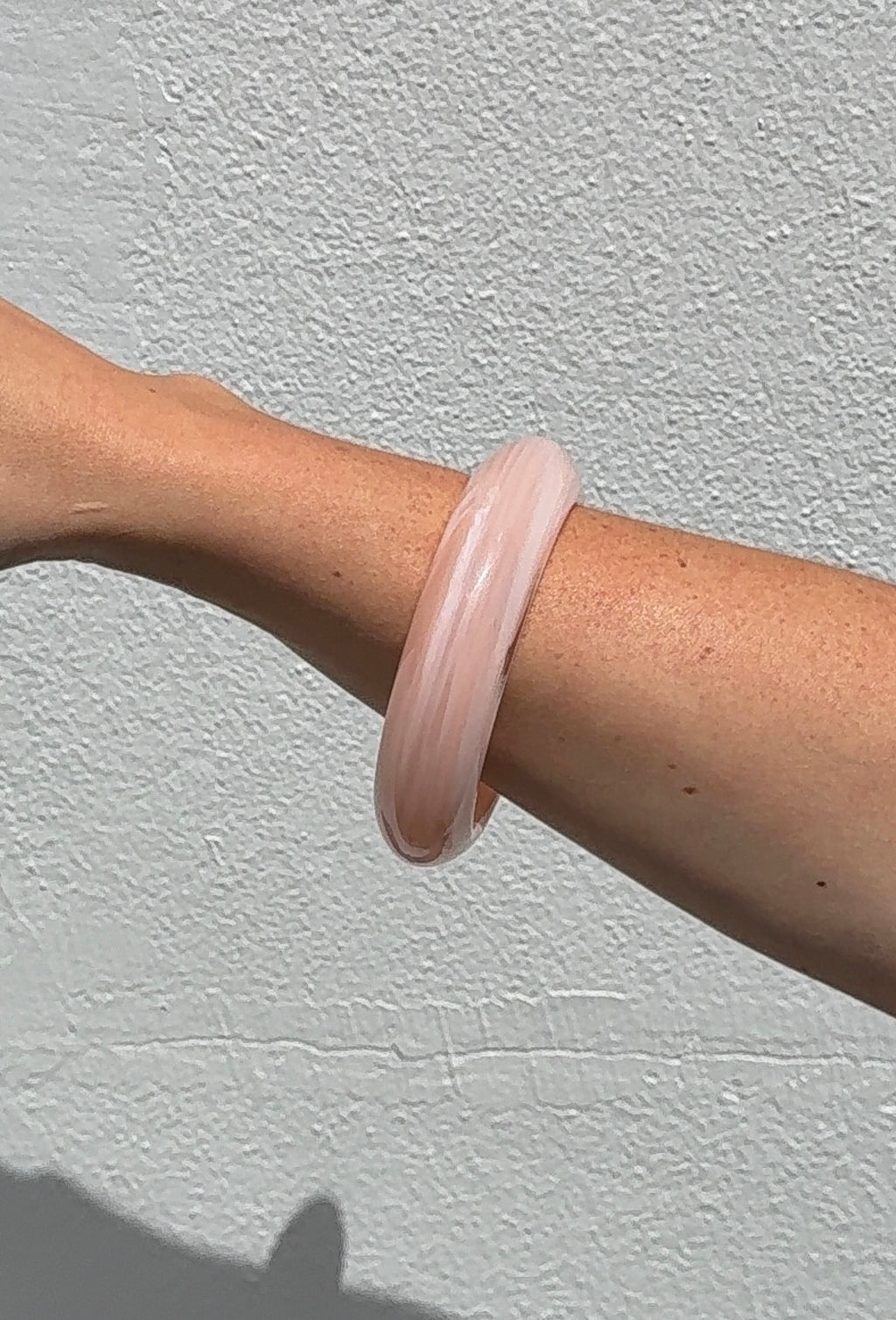 Blush Pink Acetate Bangle Bracelet