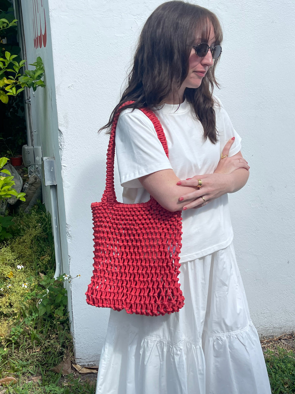 FRNCH Carlina Woven Shoulder Bag (Two Colors)