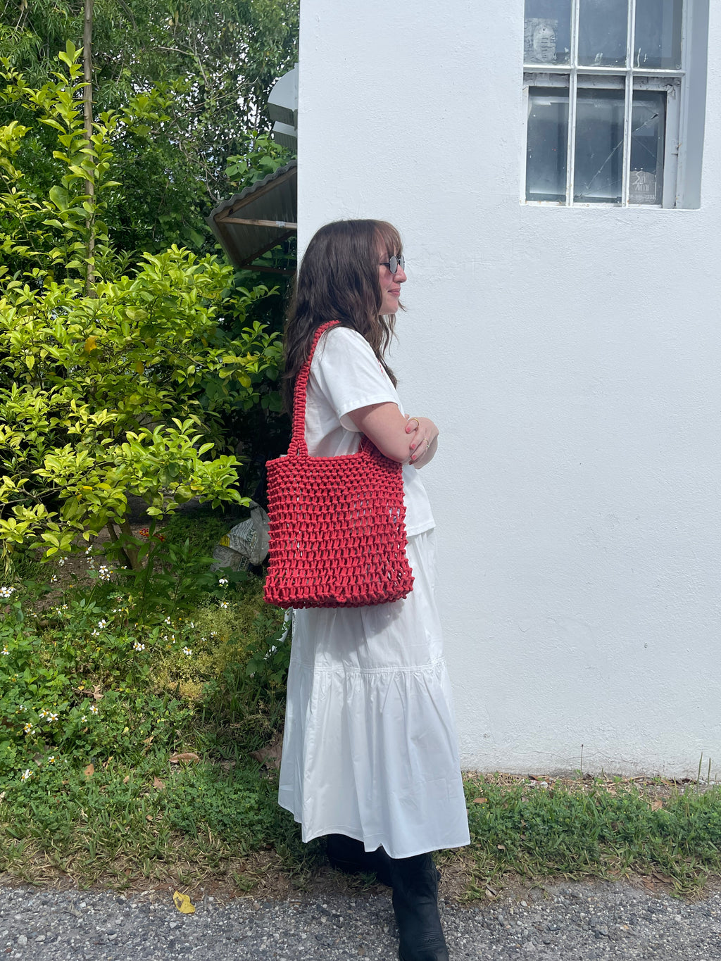 FRNCH Carlina Woven Shoulder Bag (Two Colors)