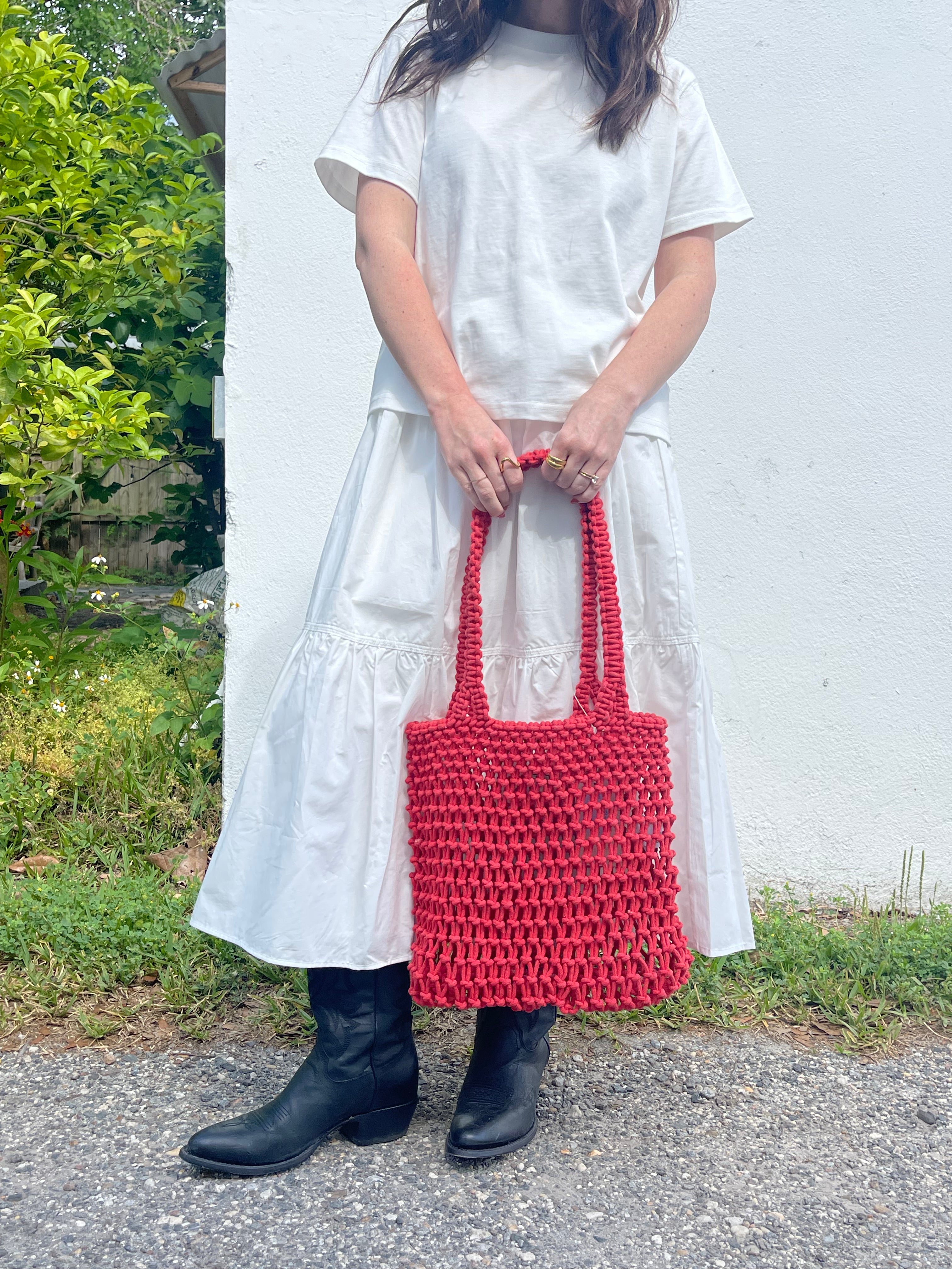 FRNCH Carlina Woven Shoulder Bag (Two Colors)