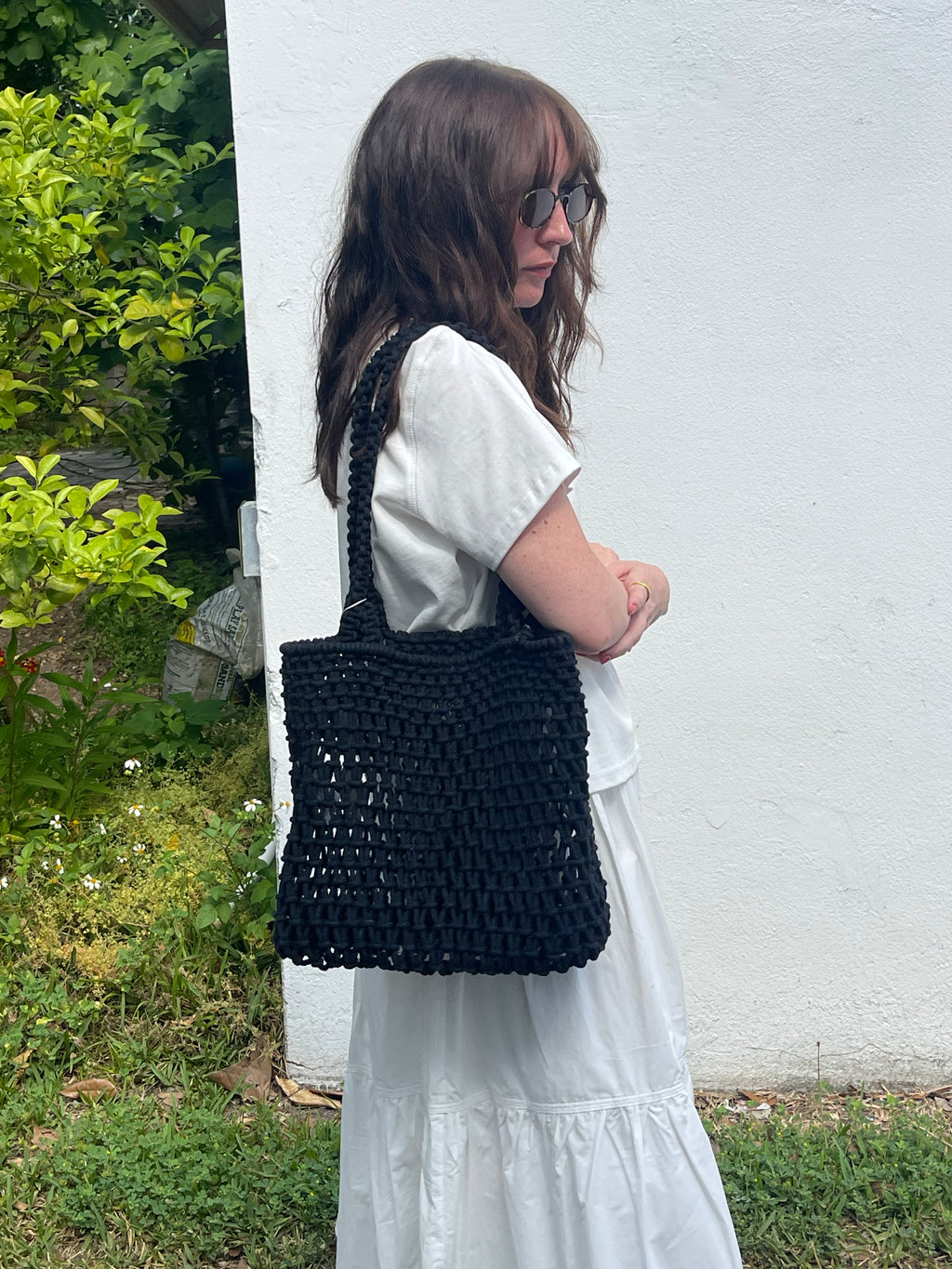 FRNCH Carlina Woven Shoulder Bag (Two Colors)