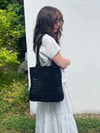 FRNCH Carlina Woven Shoulder Bag (Two Colors)