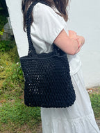 FRNCH Carlina Woven Shoulder Bag (Two Colors)