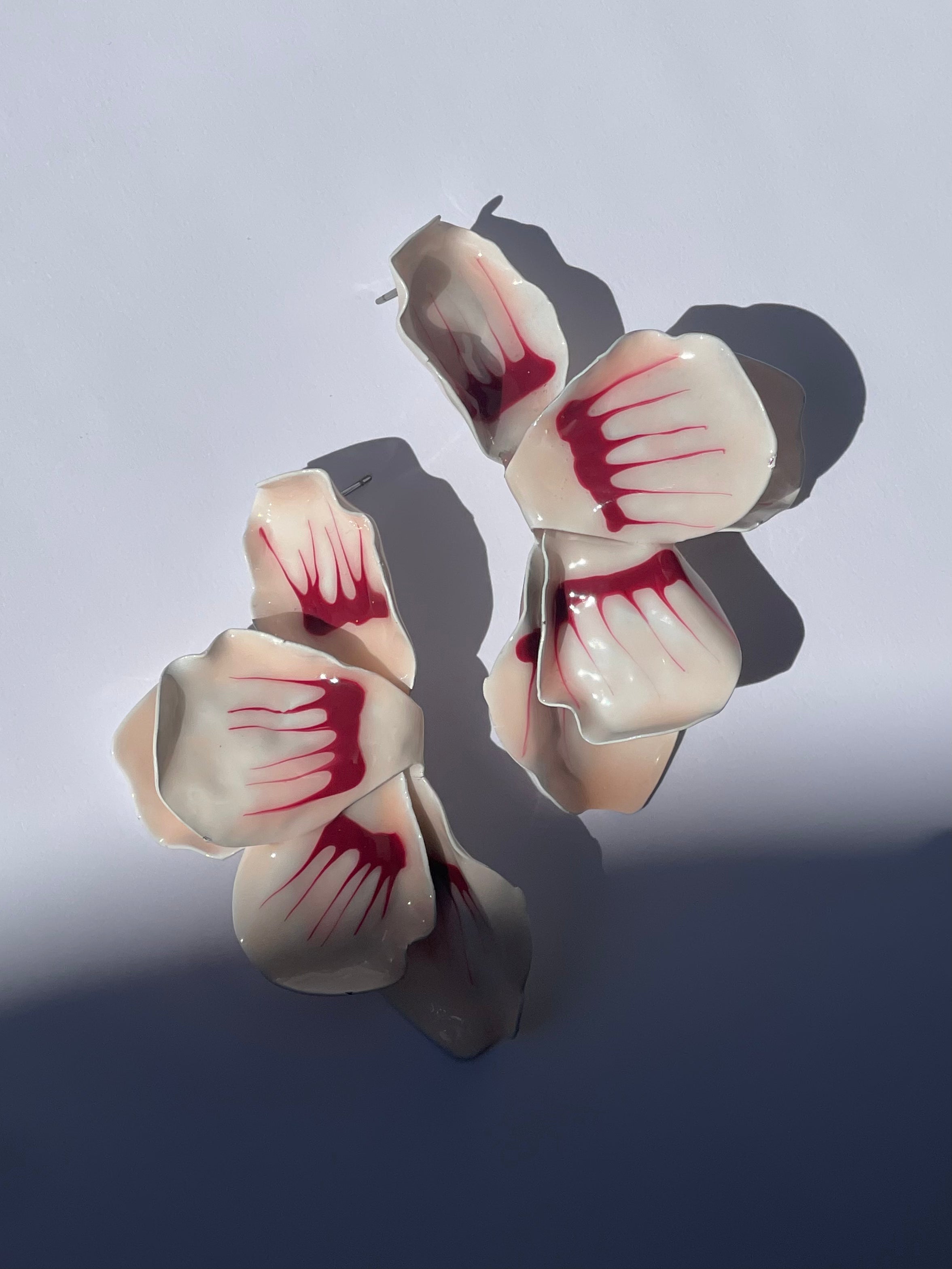 Floral Half Cut Earrings