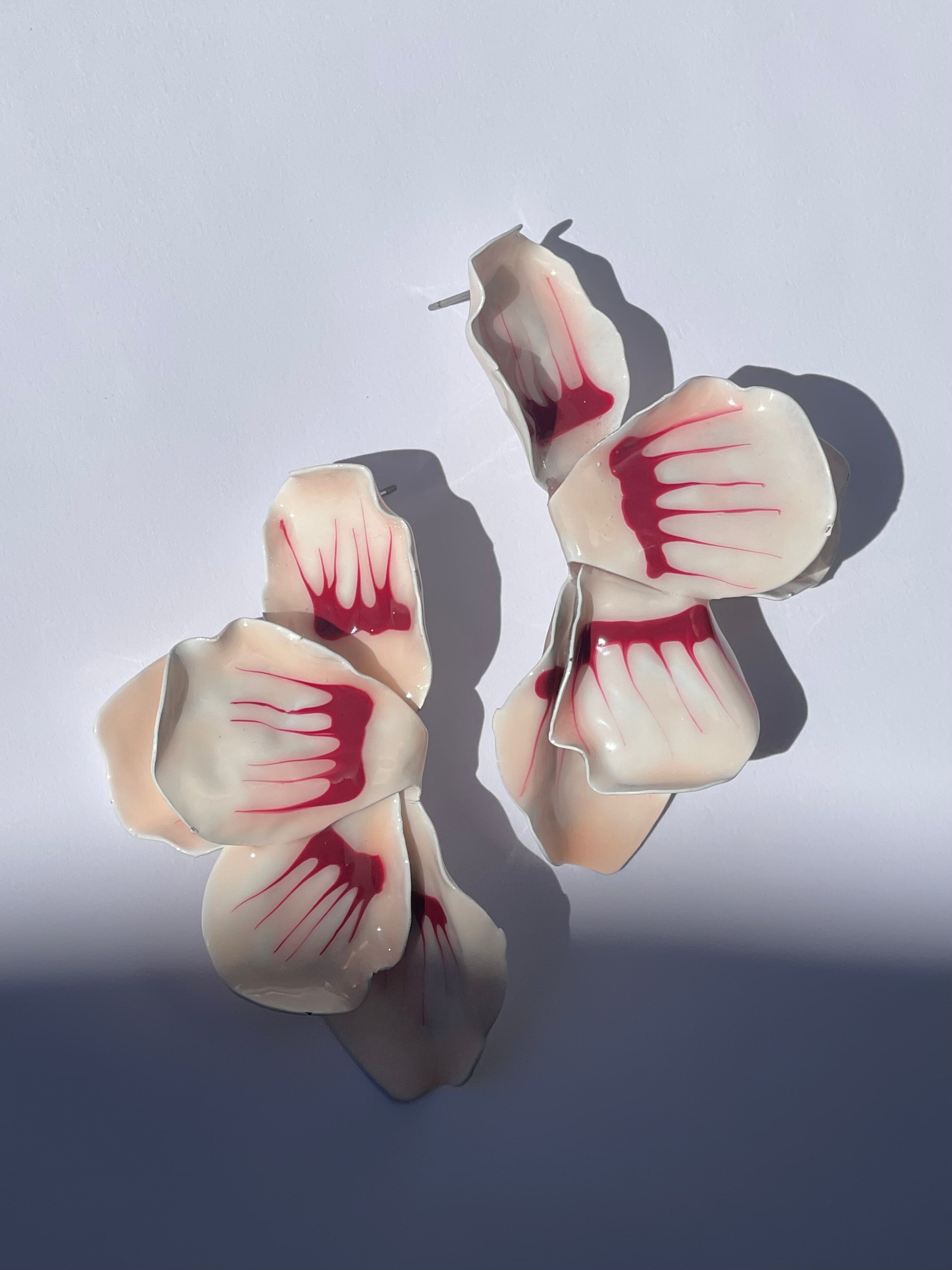 Floral Half Cut Earrings