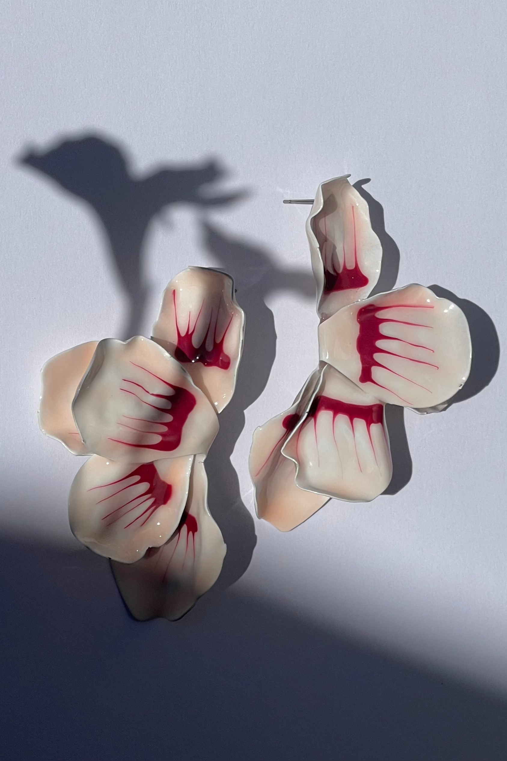 Floral Half Cut Earrings