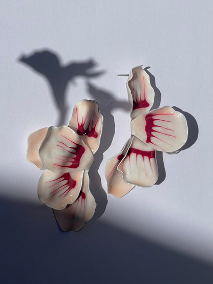 Floral Half Cut Earrings