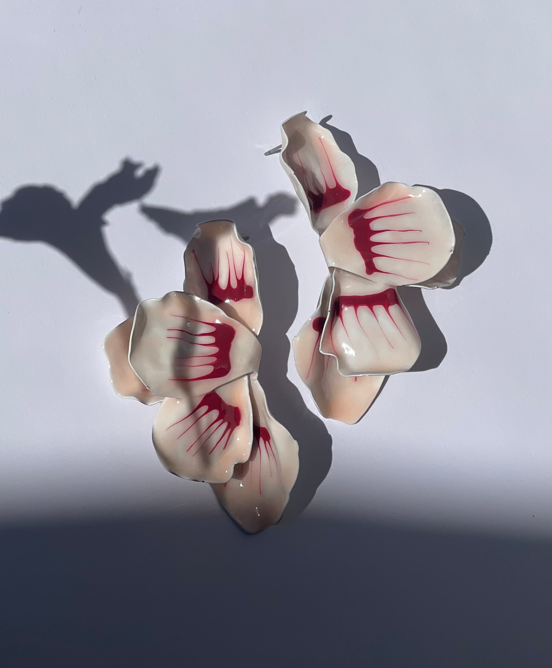 Floral Half Cut Earrings