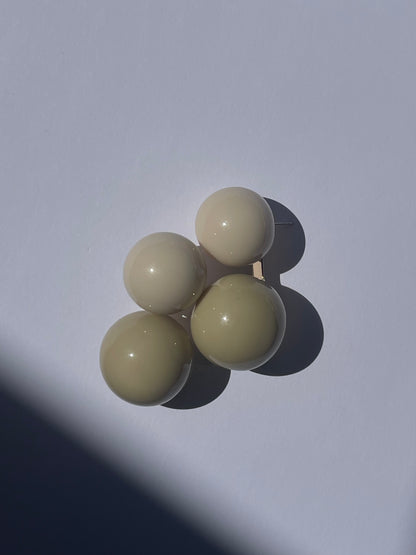 Acrylic Ball Staggered Earrings (Two Colors)