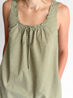 Ashley Green Plaid Sleeveless Swing Mini Dress