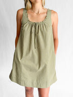 Ashley Green Plaid Sleeveless Swing Mini Dress
