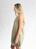 Ashley Green Plaid Sleeveless Swing Mini Dress