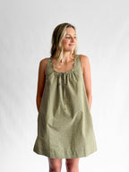 Ashley Green Plaid Sleeveless Swing Mini Dress